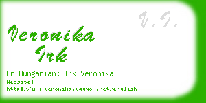 veronika irk business card